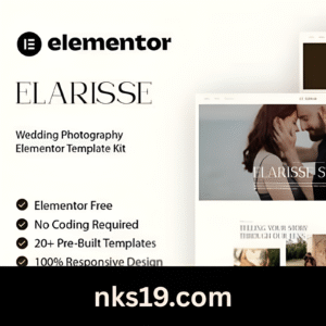 Elarisse Wedding Photography Elementor Template Kit