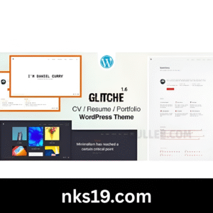 Glitche Theme GPL v3.4.3 – CV Resume WordPress Theme
