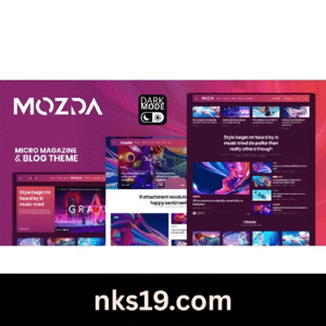 Mozda Micro Magazine & Blog Theme GPL v1.1 – with Dark Mode