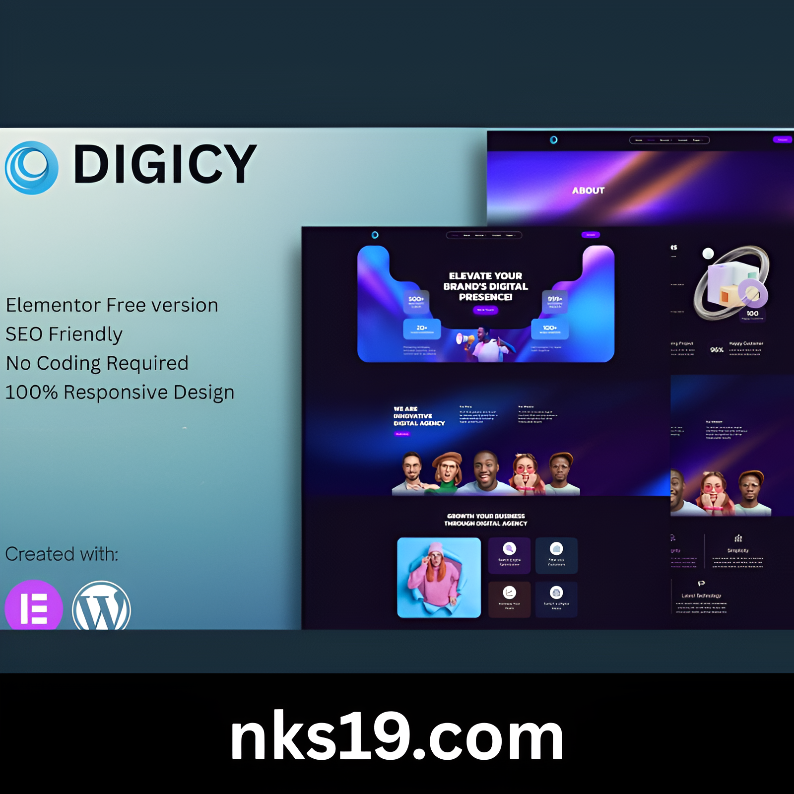 Digicy Digital Marketing Agency Elementor Template Kit