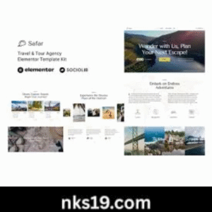 Safar Travel & Tour Agency Elementor Template Kit GPL v1.0.0