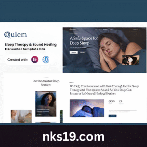 Qulem Sleep Therapy & Sound Healing Elementor Template Kits GPL v1.0