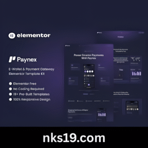 Paynex E-Wallet & Payment Gateway Elementor Template Kit GPL v1.0