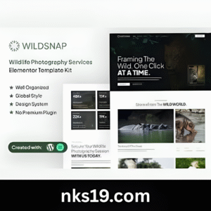 Wildsnap Template Kit GPL v1.0- Wildlife Photography Services Elementor Template Kit