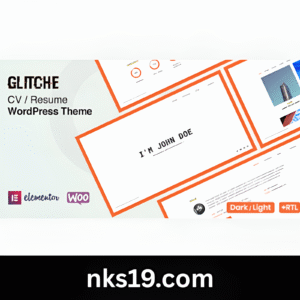 Glitche Theme GPL v3.4.3 – CV Resume WordPress Theme