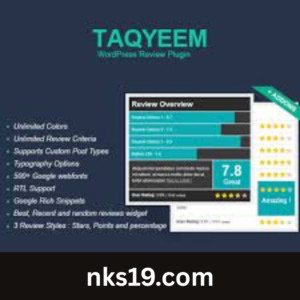 Taqyeem GPL v2.7.0 – WordPress Review Plugin Latest Version