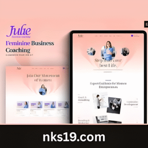 Julie Feminine Business Coaching Elementor Template Kit GPL v1.0.0
