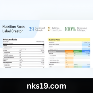 Nutrition Facts Label Creator GPL v1.3.0